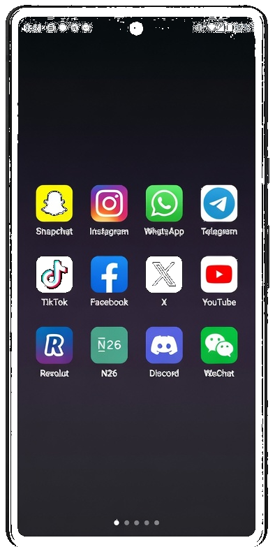 Cloud phone CloudPhoneHub — Snapchat, Instagram, WhatsApp, Telegram, TikTok, Facebook, X, YouTube, Revolut, N26…